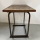 Bureau design en tube et plateau bois XX siècle