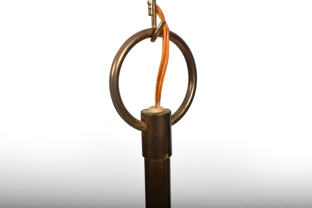 Mid century danish 6 arms brass-chandelier c.1960