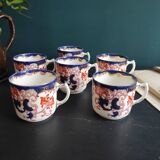 Antique Adderley & Co Lisbon pattern bon china set of 6 tea cups