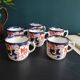 Antique Adderley & Co Lisbon pattern bon china set of 6 tea cups