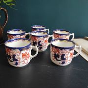 Antique Adderley & Co Lisbon pattern bon china set of 6 tea cups