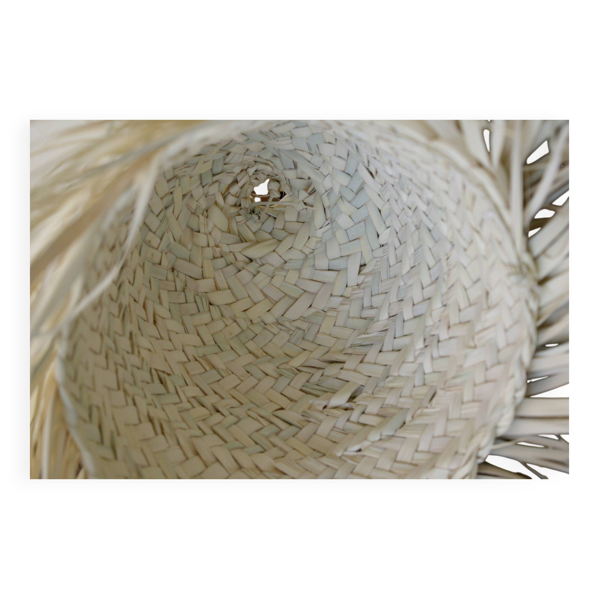 Small Bohemian Straw Pendant Light 30cm - Ball, Wicker Lampshade