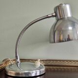 Polished aluminum desk lamp from the 1950s