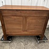 Commode Française Louis Philippe Milieu 19ème Siècle En Ronce De Noyer