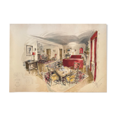 Painting decorative art interior architecture 30-50s