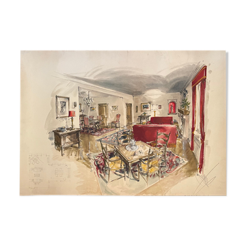 Painting decorative art interior architecture 30-50s