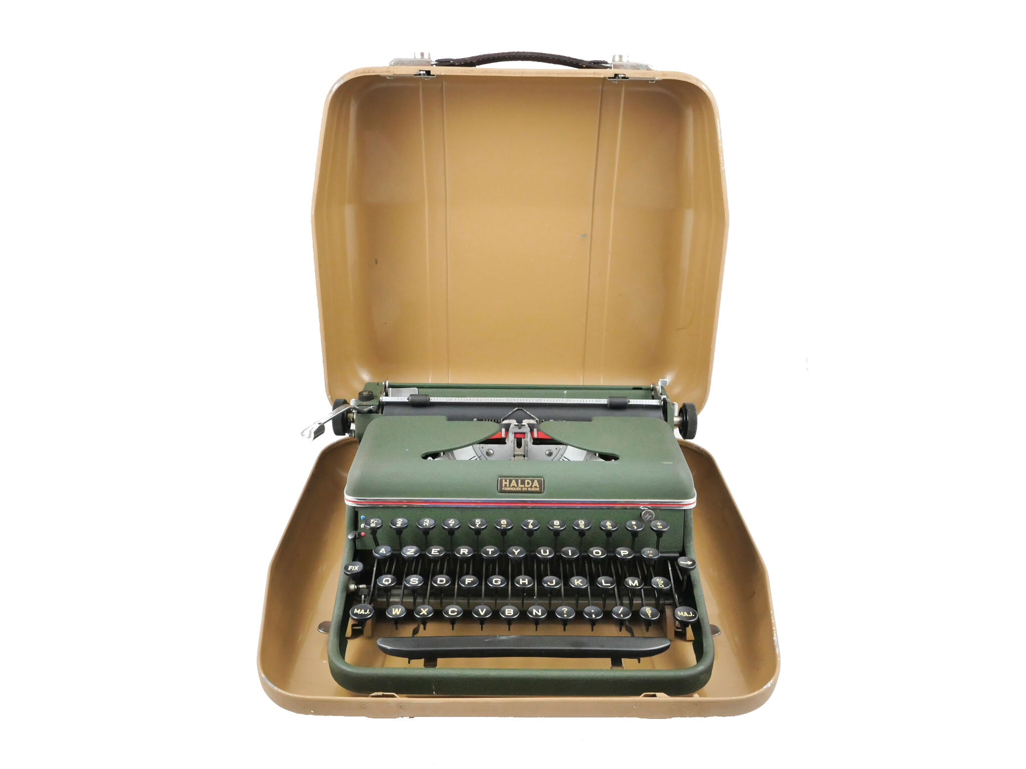 Halda Model P Sweden vintage green typewriter 50