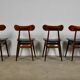 Dining table chairs by Louis van Teeffelen for Webe, 1950s, set of 4