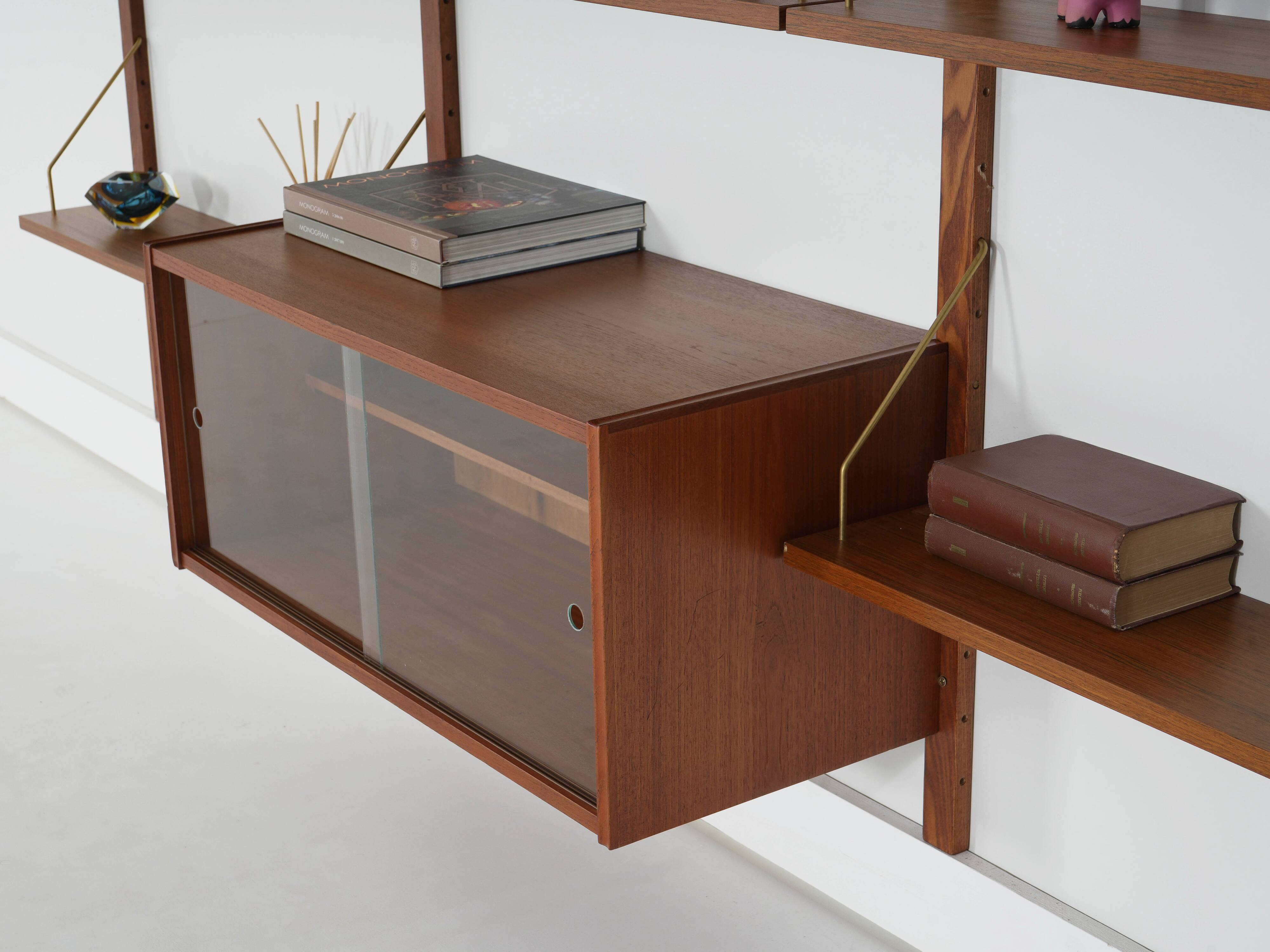 Teak modular shelving unit, Danish design, 1960s, made in Denmark