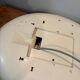 Large oval mirror, Space Age design, vintage from the 1970s.