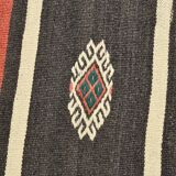 6x9 Terracotta Red & Brown Vintage Kilim Rug, Rugged Carpet, 175x270Cm