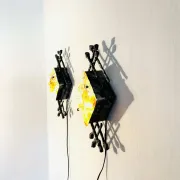 Brutalist Wall Lamps By Tom Ahlström And Hans Ehrlich For A + E Leuchte, Sweden Circa 1960S