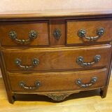 Louis XIV style chest of drawers in cherry, 4 drawers. Perfect condition.