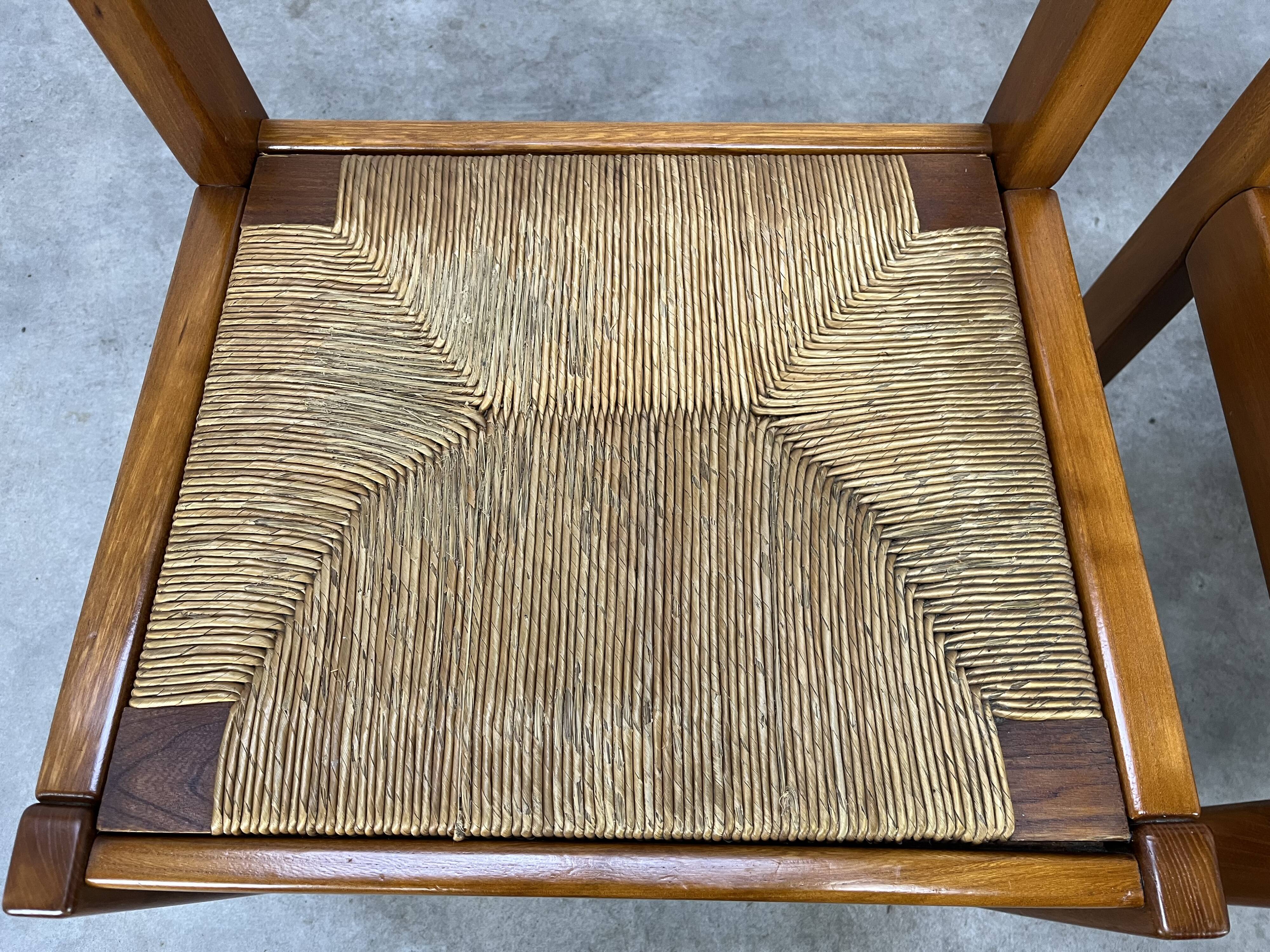 Paire de chaises maison Regain en orme et paille