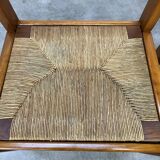 Pair of Regain house chairs in elm and straw