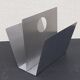 70s brushed steel magazine rack