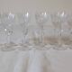 Set of 12 stemmed cut crystal liqueur glasses