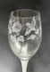 6 verres à vin en cristal gravé