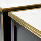 Pair of bedside tables brass brass marble House Jansen 1950