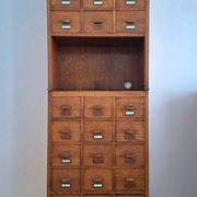 Very large vintage workshop furniture with 30 drawers, haberdashery compartments.