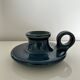 XL blue stoneware candlestick