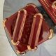 Art Deco table service in glazed burgundy and gold earthenware – Complete