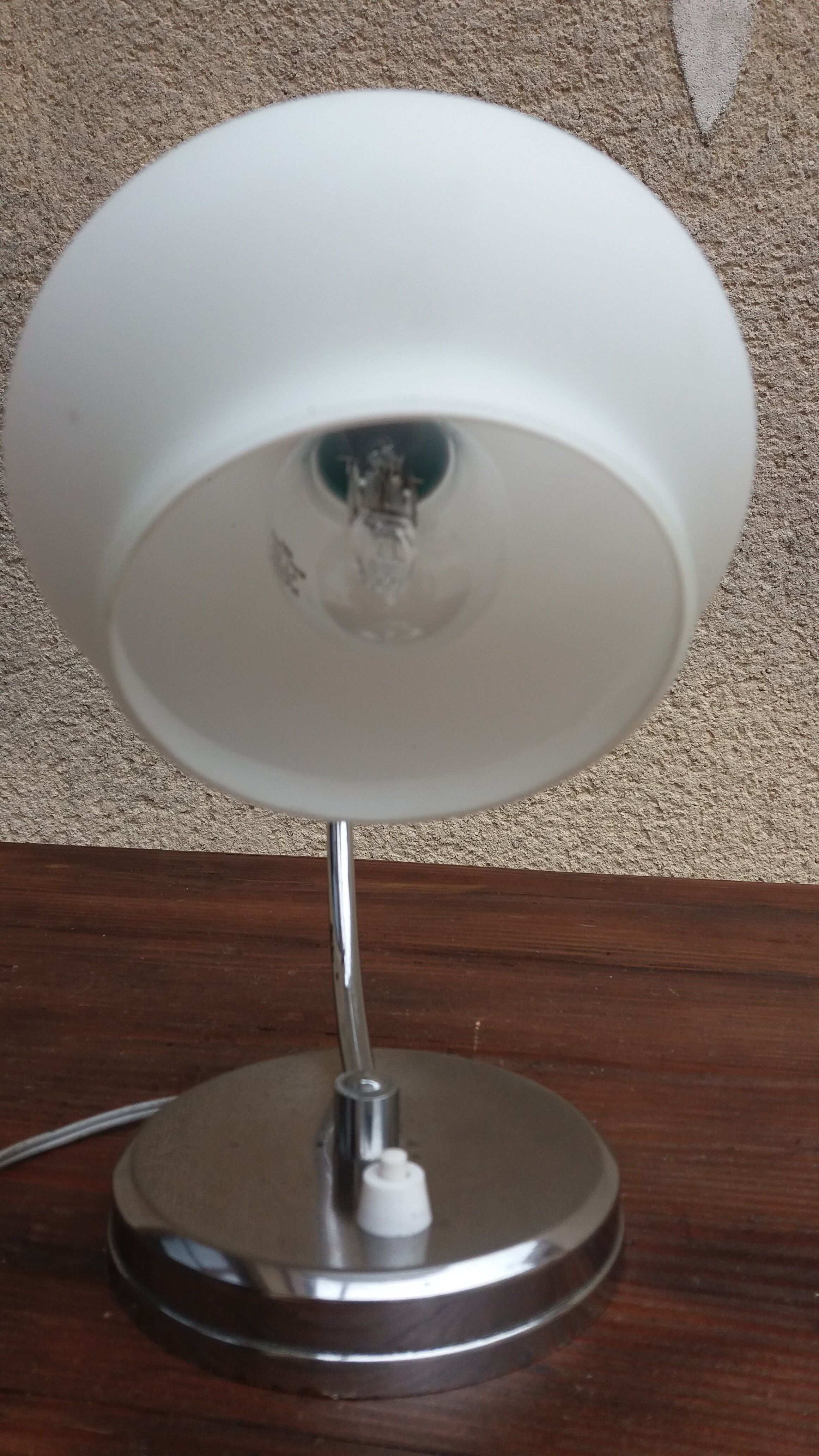 Lampe de chevet chromé