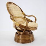 1980s Rattan Armchair