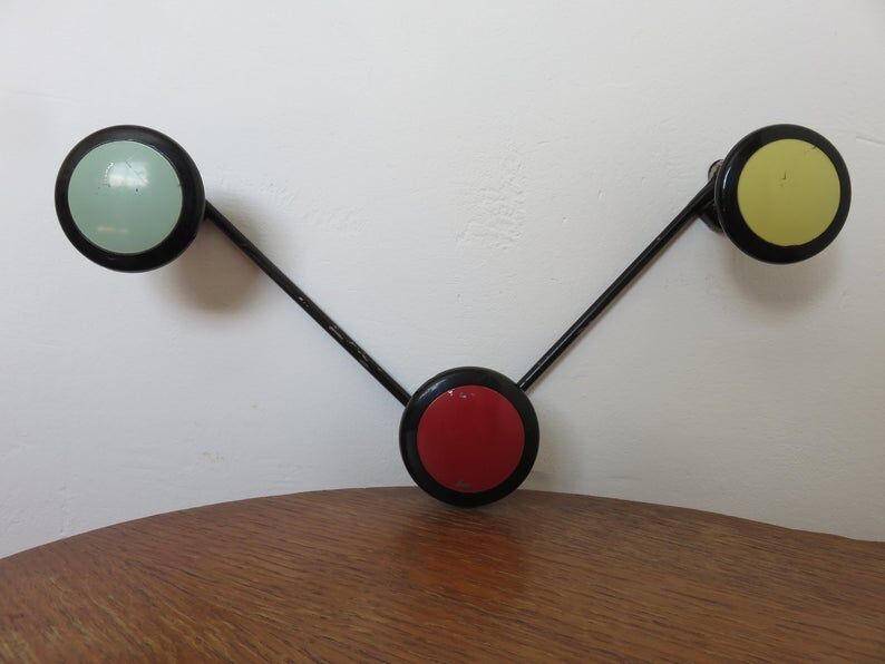 Bakelite coat holder 3 color patères 50 60