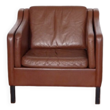 Danish armchair in cognac leather 1960