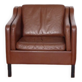Danish armchair in cognac leather 1960