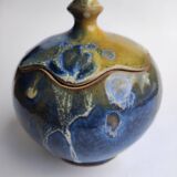 Stoneware candy box Nault pottery