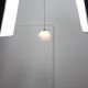 Mid-Century Italian Chrome and Murano Glass Pendant Lamp