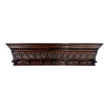Large Handcrafted Oak Coat Rack, 1930s