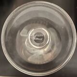 Set of two champagne glasses, crystal, Lalique France, angel model.