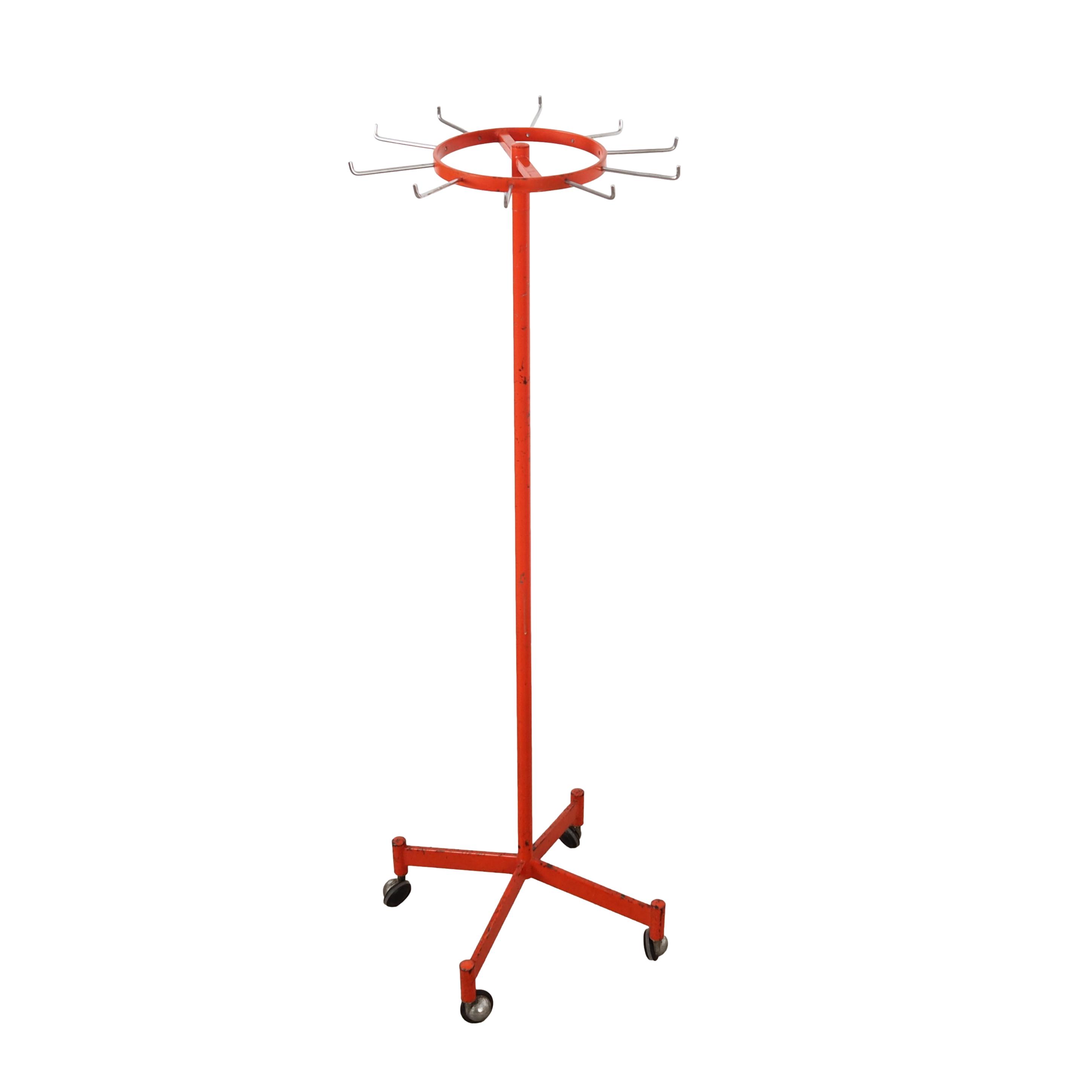 Swivel coat rack on castors, Danish design, 1970s, made in Denmark