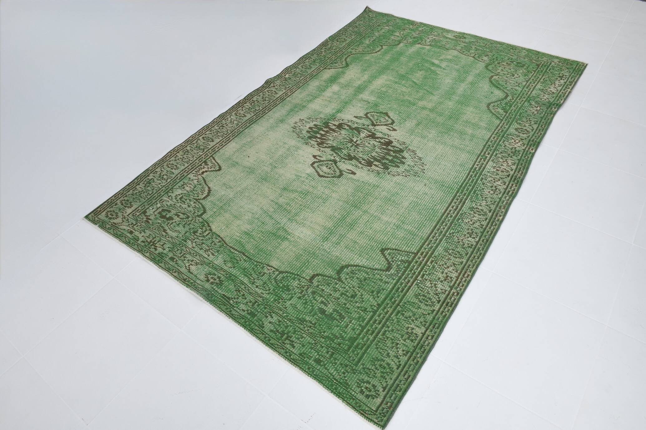 5x8 Shades Of Green Vintage Area Rug, 155x238Cm