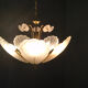 Vintage Italian glass and brass chandelier, 1970s