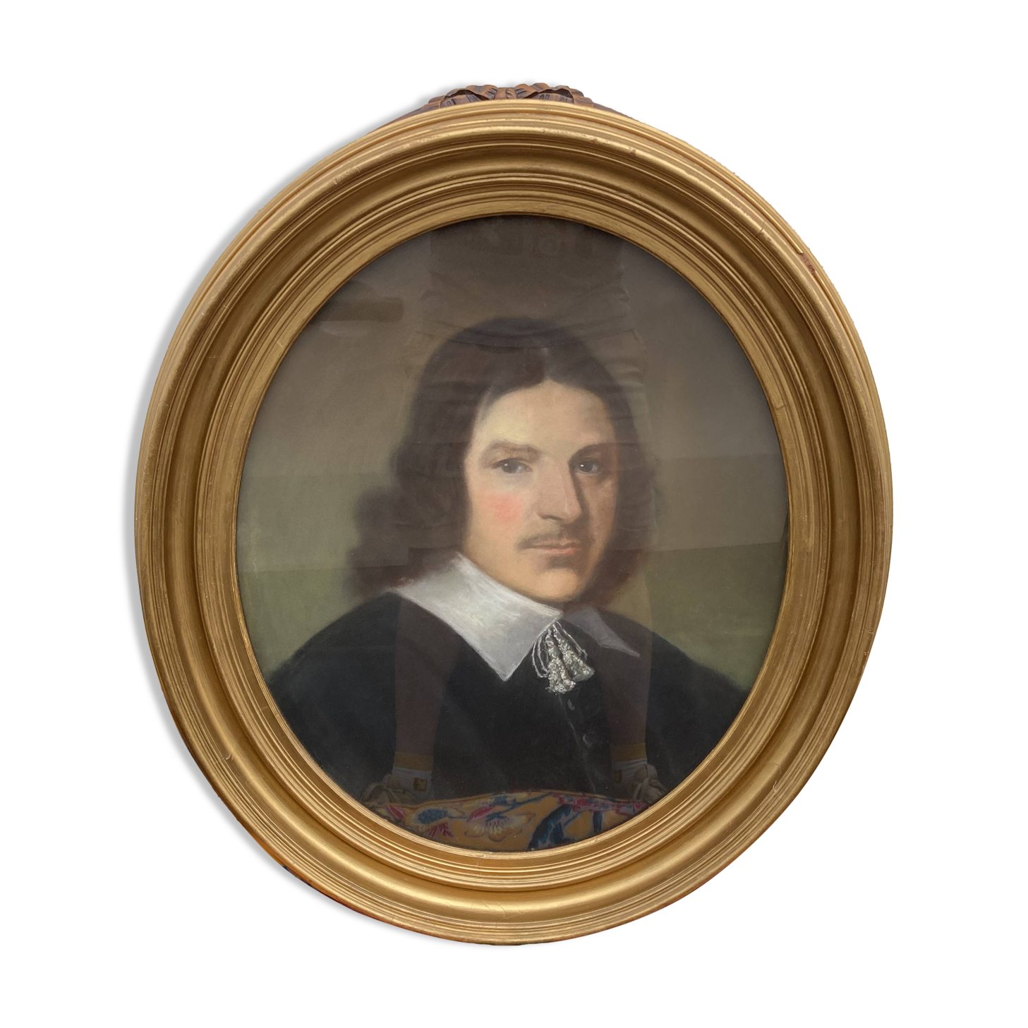 French School of the 19th century, Framed pastel portrait of a man