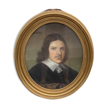French School of the 19th century, Framed pastel portrait of a man