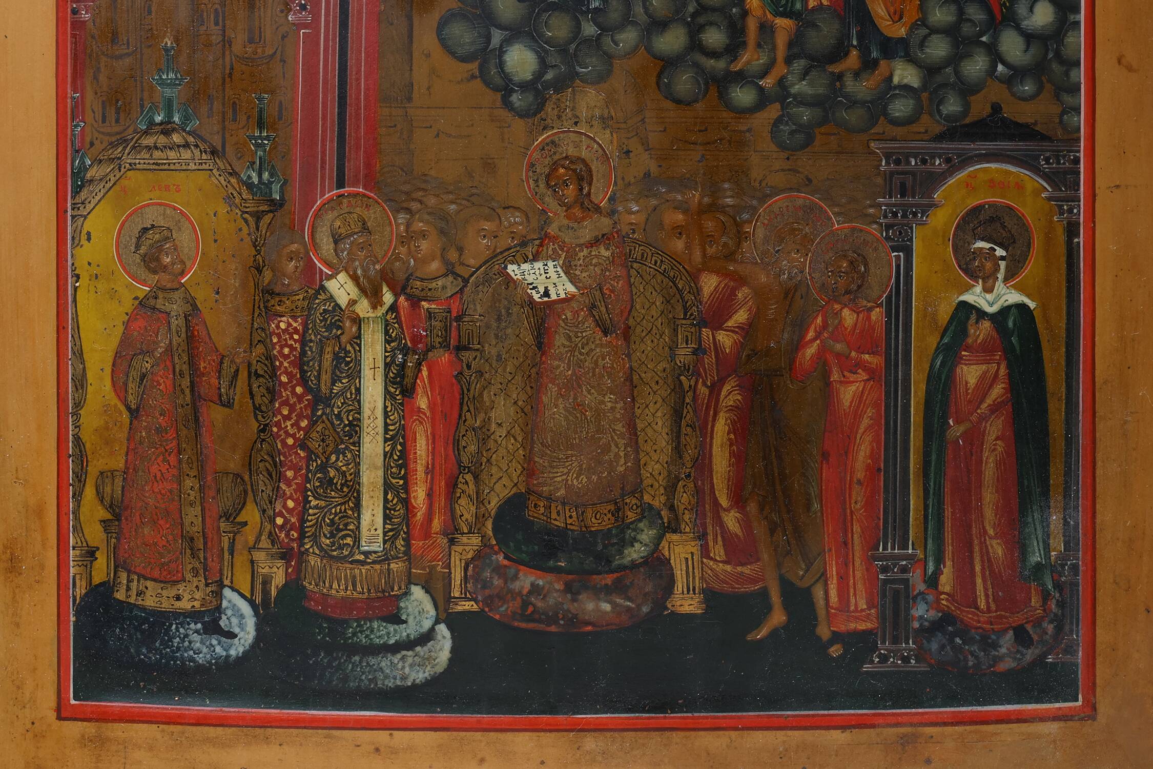 Russian Icon “Intercession of the Theotokos”, Russia ca. 1900