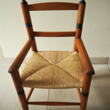 Old straw chair for children