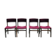 Chaises pourpres en palissandre de Roche Bobois 1970