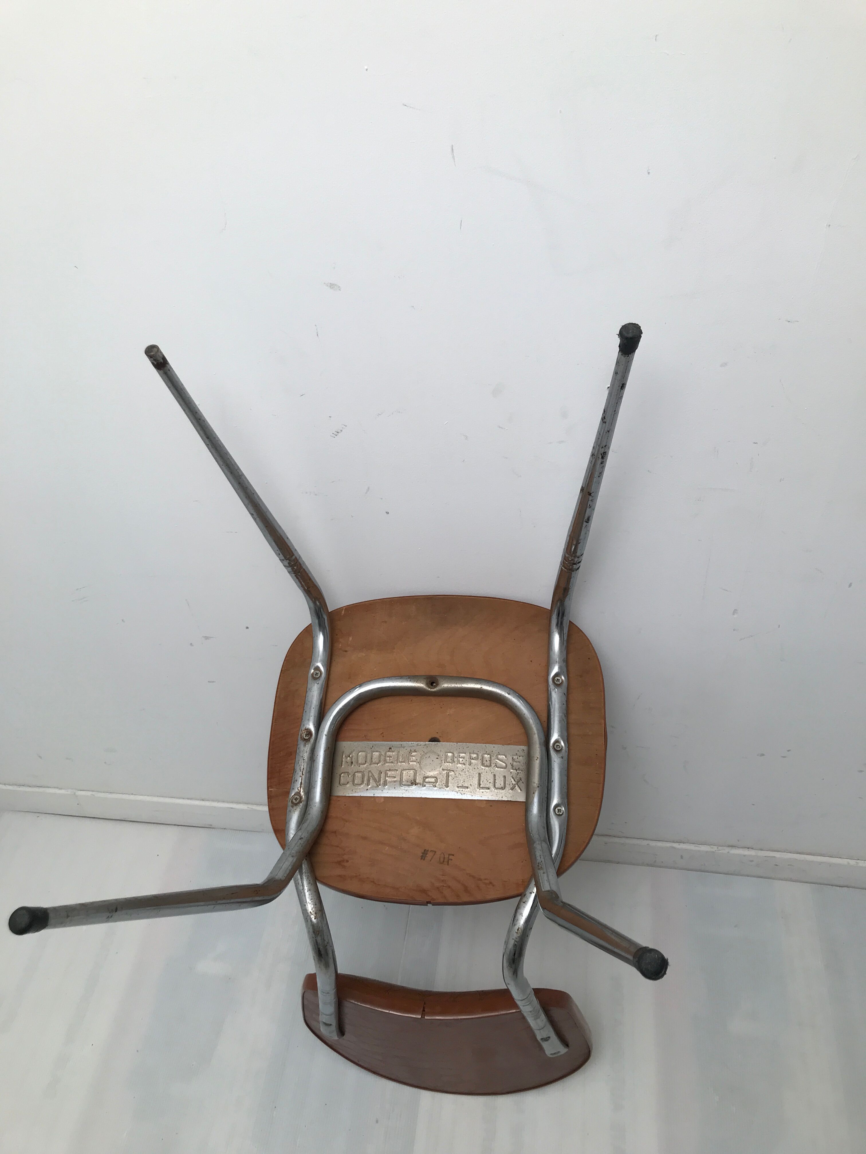 Set de 4 chaises formica et skai année 50