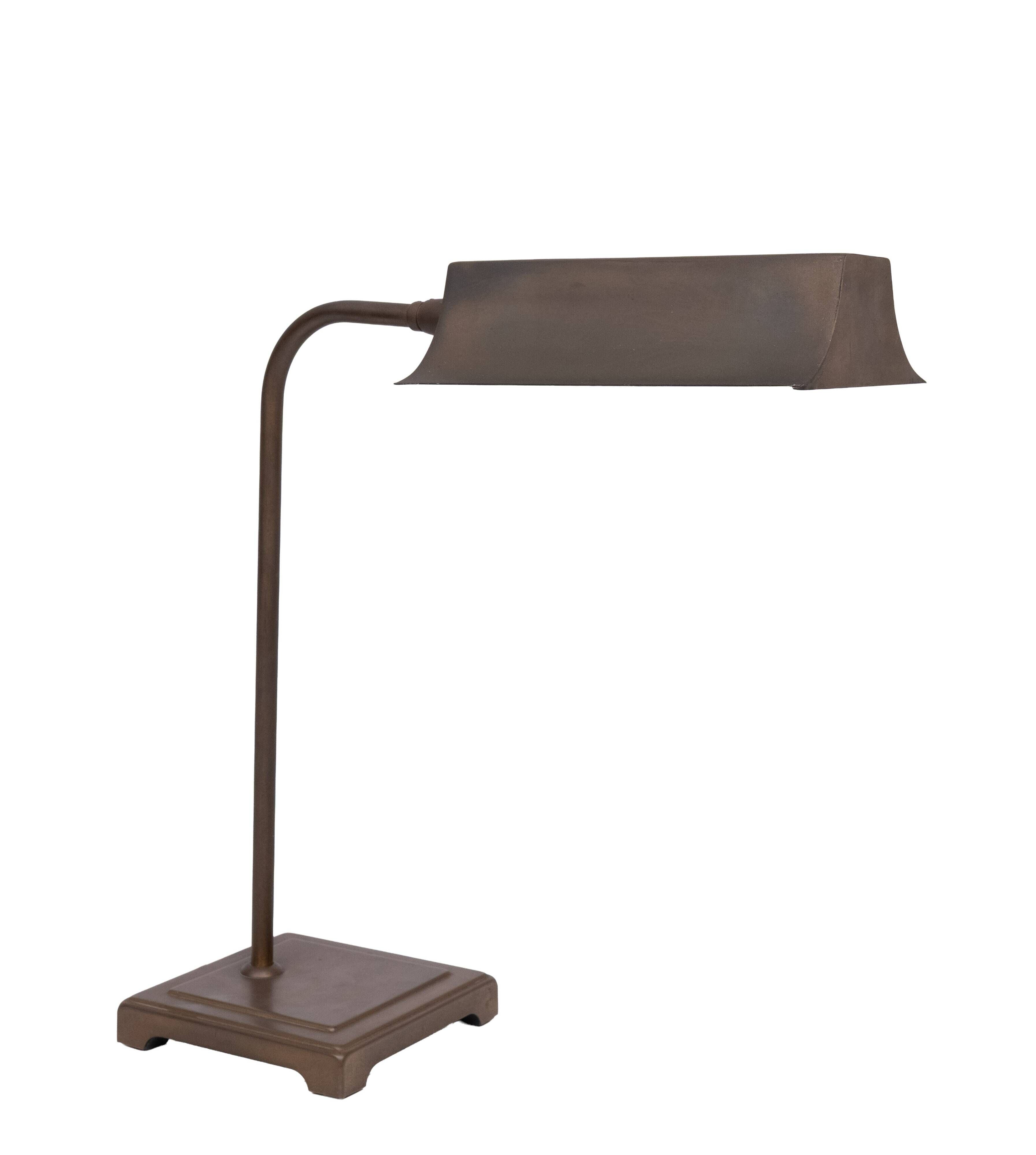 Herda Bronze Desk Lamp, Vintage 1970s, Holland
