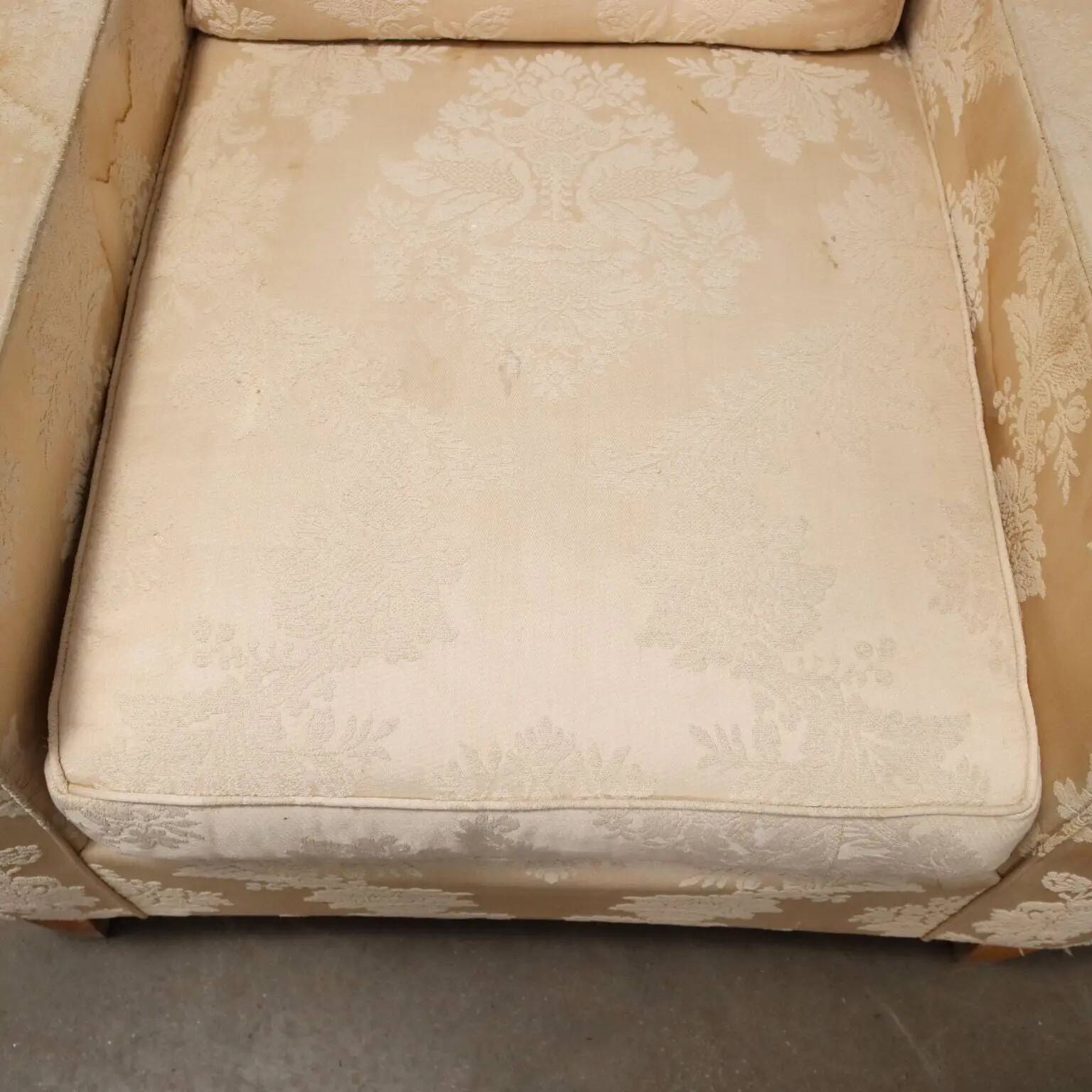 Paire de fauteuils vintage en tissu et mousse, design, Italie, années 1950