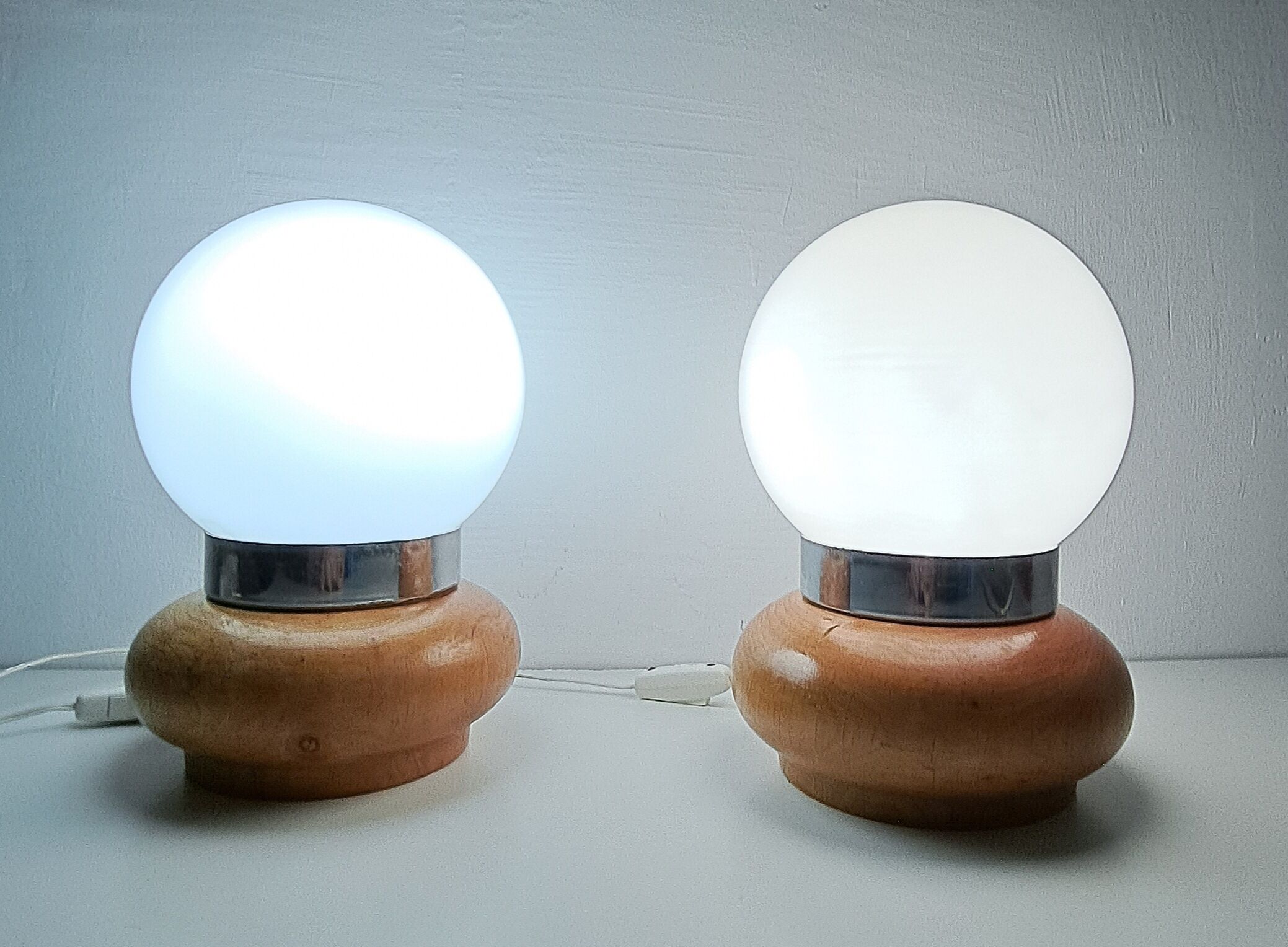 Paire de lampes de chevet vintage