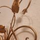 Shabby Wandlampe vergoldet Blattgold Kristallelemente Hollywood Regency 70s