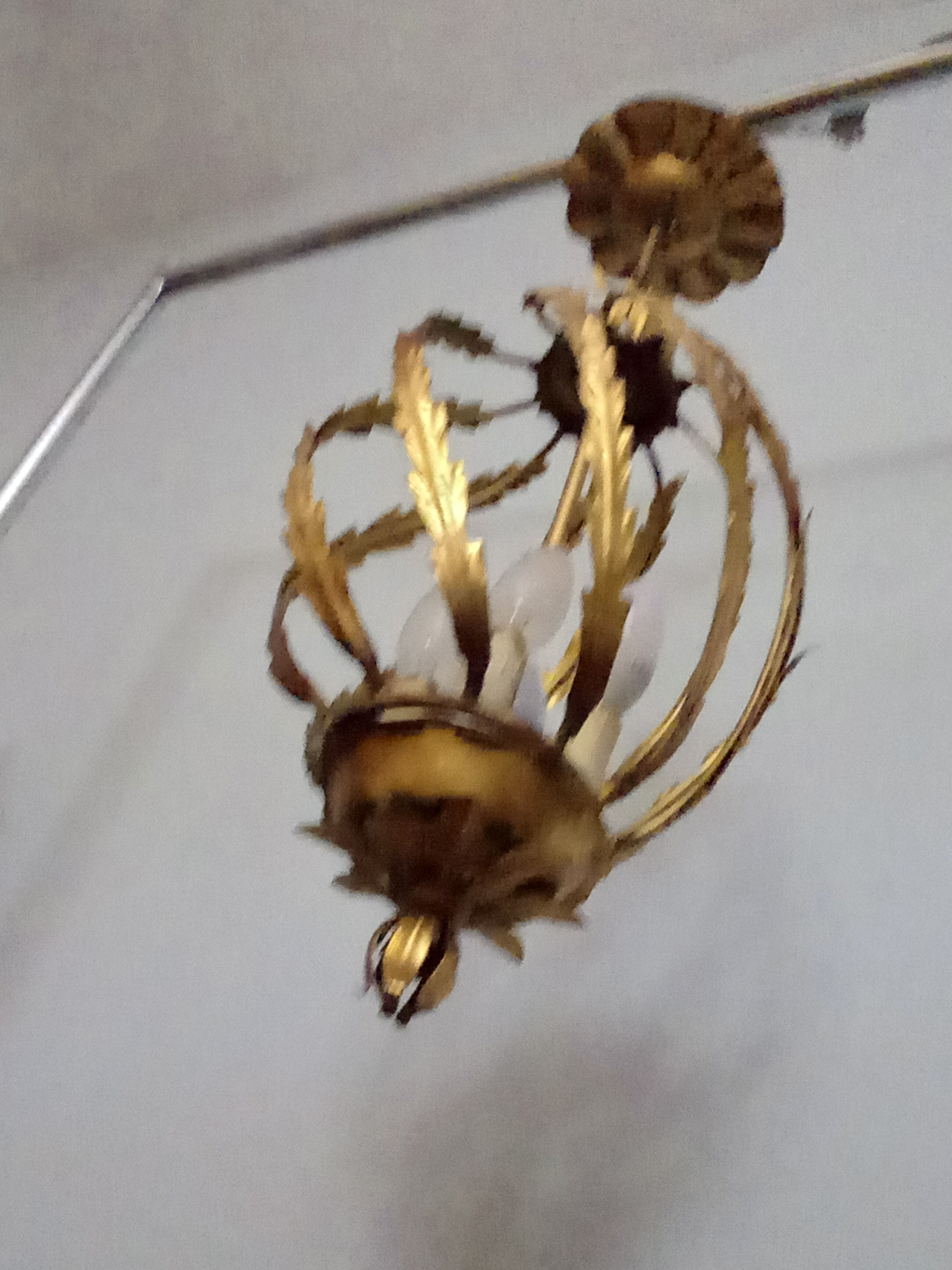 Gold metal chandelier