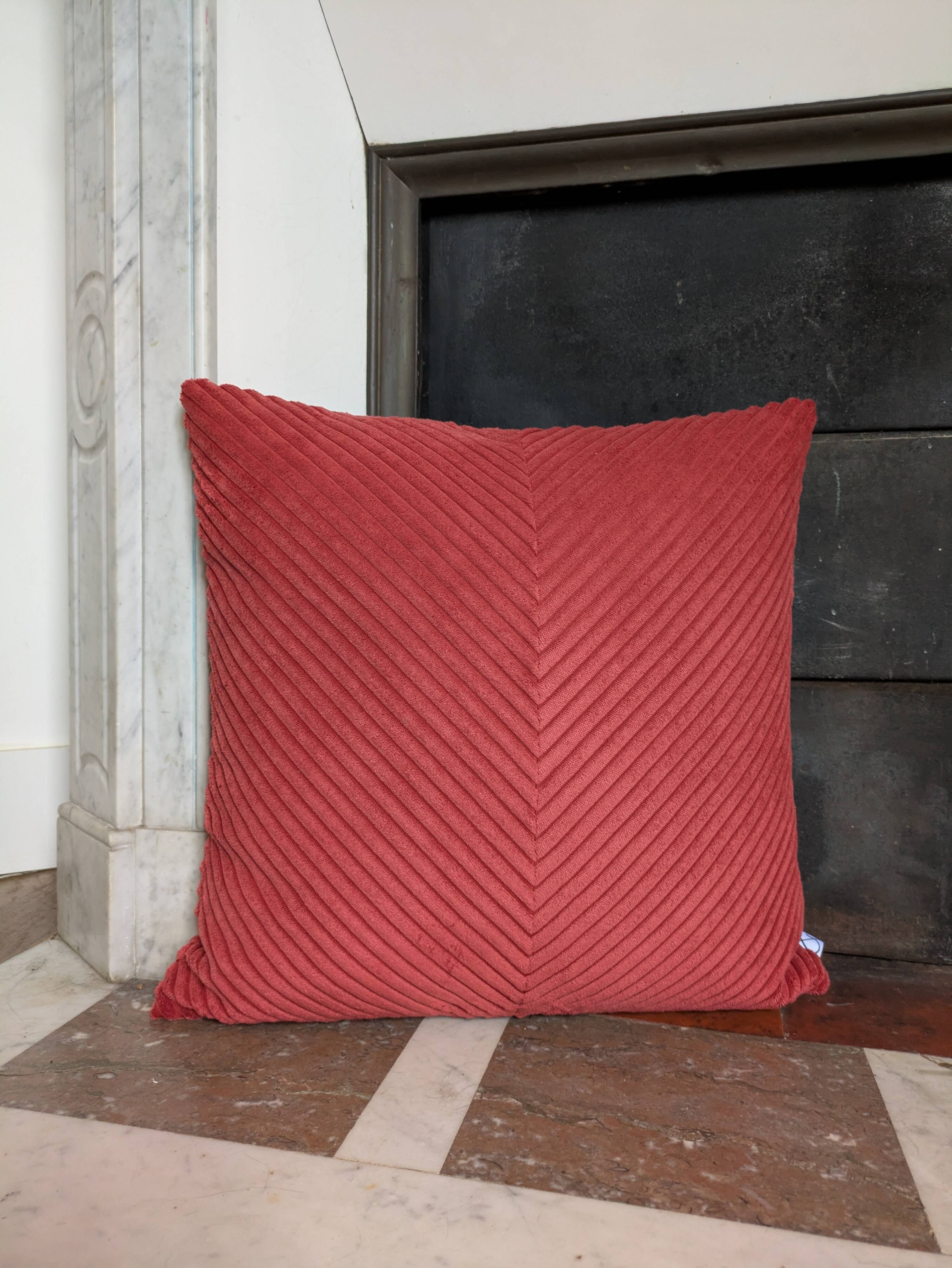 Chevron corduroy cushion